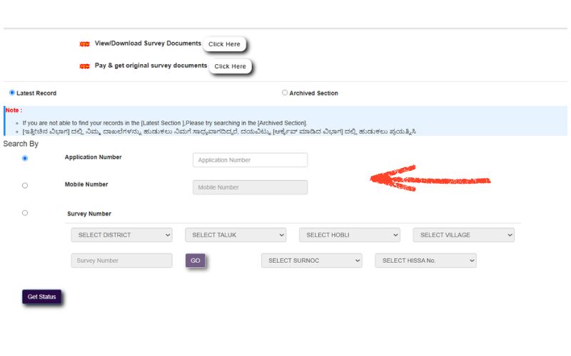 Mojini Application Status options