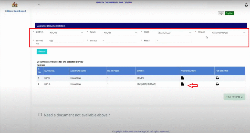 Mojini Survey Documents for Citizen